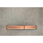 Geberit Sigma50 bedieningplaat, 2-toets spoeling frontbediening voor toilet 24.6x16.4cm rood goud / betonlook SW420836
