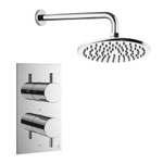 Crosswater MPRO Regendoucheset inbouw - 2 hendels - 20cm douchekop - wandarm - chroom SW1472589