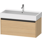 Duravit Ketho.2 Wastafelonderbouwkast - met 1 lade - 98.4x46x44cm - met greep antraciet - natuur eiken mat SW772273