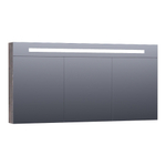 BRAUER Promise Deluxe armoire de toilette - 140x70x15cm - avec éclairage direct 3 portes miroir double face - Bois flotté SW499513