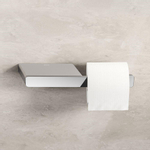 Geesa Shift Porte-papier toilette sans couvercle avec tablette chrome SW641399
