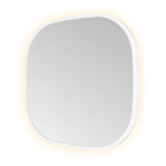 Hotbath &MORE Miroir dans cadre en aluminium / contour incl. LED indirect. changement de couleur. dimmable. sans points lumineux. avec télécommande WH Blanc mat SW1246876