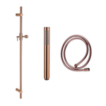 Fortifura Calvi ensemble barre de douche avec douchette barre, flexible de douche lisse Laiton brossé cuivre PVD SW1239442