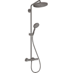 Hansgrohe Croma select s Showerpipe - 280 - 1jet - ecosmart Raindance - select S - 120 - 3jet - thermostaat - geborsteld zwart chroom SW451557