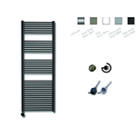 Sanicare Elektrische Design Radiator - 172 x 60 cm - 1127 Watt - thermostaat zwart linksonder - mat zwart SW890926