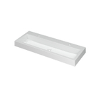 INK Momento lavabo - 120x45x9cm - 1 bassin - 2 trous de robinet - polystone blanc brillant SW66363