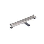 BRAUER Caniveau de douche - cadre d'étanchéité - 70x7x6.7cm - à fond creux - sortie latérale - inox SW6705
