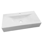 Best Design Class lavabo 59,5x32,5x11cm avec 1 trou de robinetterie porcelaine SW9951