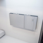 Mondiaz CUBB Armoire de toilette - 150x70cm - 3 portes - Dark Grey (Gris) SW410120