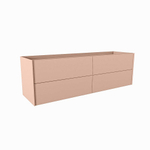 Mondiaz TENCE wastafelonderkast - 160x45x50cm - 4 lades - uitsparing links - push to open - softclose - Rosee SW1016413