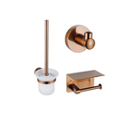 Fortifura Calvi Toiletset- toiletrolhouder- toiletborstel - handoekhaak - geborsteld koper PVD (Koper) SW1390001