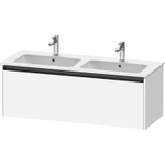 Duravit Ketho 2 meuble sous-lavabo avec 1 tiroir pour double vasque 128x48x44cm avec poignée anthracite blanc mat SW771841