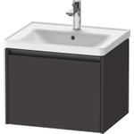 Duravit ketho 2 meuble sous lavabo avec 1 tiroir 58.4x45.5x44cm avec poignée anthracite graphite super mat SW772964