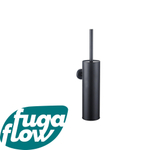 FugaFlow Efficiente Acces porte-brosse de toilette - modèle fermé - mural - rond - noir mat SW1197965