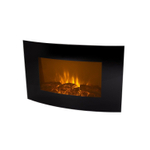 Eurom Valencia Foyer décoratif mural 2000 watts 14,5x88,3x56cm Métal Verre Noir SW486920