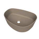 Arcqua Rocker waskom - opbouw - organisch rechts - 50x37cm - mat truffel SW1209149