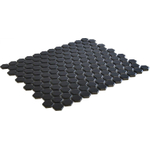 La mosaïque Mosaic Factory Barcelona - 26x30cm - carrelage mural et de sol - Hexagone/Hexagone - Porcelaine Noir Mat SW62220