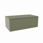 MONDIAZ ALAN MODULE Meuble sous-lavabo - 80x45x30cm - 1 tiroir - push to open - MDF - Army mat SW645900