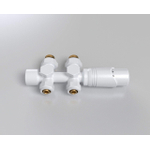 Rosani Classic kit de raccordement de radiateur universelle droite et coudée blanc mat SW736619