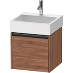 Duravit Ketho.2 Wastafelonderbouwkast - met 1 lade - 48.4x46x44cm - met greep antraciet - noten mat SW773087
