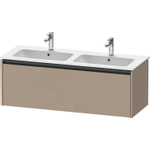 Duravit Ketho.2 Wastafelonderbouwkast - met 1 lade - voor dubbele wastafel - 128x48x44cm - met greep antraciet - linnen mat SW773054