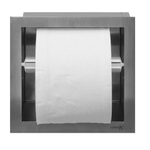 Looox porte-rouleau de toilette fermé - encastré - carré - inox brossé GA74362