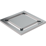 Geberit grille 8x8cm pour siphon de douche carré inox GA10834