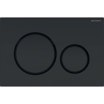 Geberit Sigma20 plaque de commande - chasse à 2 touches - rond - noir mat SW420200