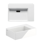 Clou Flush lave-mains 35,5x24,5cm sans trou de robinetterie céramique blanc brillant SW106236
