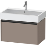 Duravit Ketho.2 Wastafelonderbouwkast - met 1 lade - 78.4x46x44cm - met greep antraciet - basalt mat SW772691