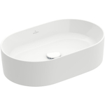 Villeroy & Boch Collaro opzetwastafel ovaal - 56x36cm - zonder overloop - zonder kraangat - White Alpine (glans wit) SW336040