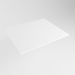 Mondiaz TOP 51 Topblad - 50x51x0.9cm - geschikt voor afdekplaat - Solid surface - Talc SW1019925