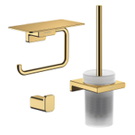 Hansgrohe Addstoris Toiletaccessoireset - driedelig - goud SW1079982