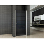 Wiesbaden Between Porte de niche 900 x 2000 x 8 mm verre fumé nano chrome SW373608