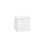 Crosswater Vergo ensemble de meubles de salle de bain - 49.8x47.6x45.5cm - plan vasque - blanc polaire 1 tiroir - blanc mat SW911020