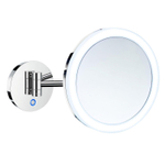 Smedbo Outline Miroir grossissant rotatif avec éclairage à DEL, double éclairage chromé SW421774