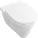 Villeroy & Boch O.novo wandcloset - 56cm - met spoelrand - vlakspoel CeramicPlus - zonder zitting - White Alpine (glans wit) 0124139