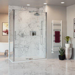 Crosswater Optix 10 Vaste wand - 80x200cm - 10mm veiligheidsglas - voor in profiel draaiende deur - chroom SW700874