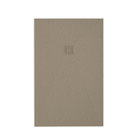 ZEZA Grade receveur de douche - 70x130cm - antidérapant - antibactérien - marbre minéral - rectangulaire - mat crème (taupe) SW1244646