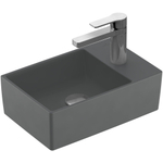Villeroy & Boch memento 2.0 fontein - 40x26cm - 1 kraangat - zonder overloop CeramicPlus - Graphite (mat grijs) SW354340