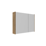 Saniclass Holz Atelier Spiegelkast - 80x63x16cm - inclusief zijpanelen - Eiken natural SW1470579