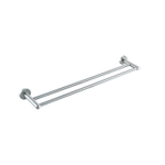 Fortifura Calvi Handdoekhouder - dubbel - rond - PVD - geborsteld RVS SW639929