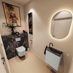 MONDIAZ TURE-DLUX Meuble toilette - 40cm - Greey - EDEN - vasque Lava - position droite - 1 trou de robinet SW1105229