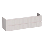 BRAUER Joy Wavy meuble sous-lavabo 160 4 tiroirs à fermeture douce - sans poignée - 2 découpes pour siphon - sable mat SW1201391