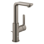 GROHE Lineare robinet de lavabo économique l-size avec vidage avec bec coulé pivotant brushed hard graphite SW444224