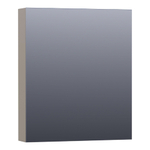 BRAUER Impress armoire de toilette - 60x70x15cm - sans éclairage - avec 1 porte de miroir double face ouvrant à droite - taupe mat SW392981