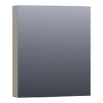 BRAUER Impress spiegelkast - 60x70x15cm - zonder verlichting - met 1 rechtsdraaiende dubbelzijdige spiegeldeur - mat taupe SW392981