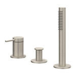 IVY Bond Combinaison pour rebord de baignoire - 3 voies - mitigeur - douchette extractible - sans bec - Nickel brossé PVD SW1031123