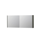 INK SPK1 armoire de toilette – 140 x 60 x 14 cm – 2 portes, portes-miroir double face – Béton mat SW493885