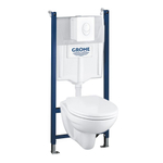 GROHE Solido Bau toiletset - inbouwreservoir - softclose zitting - bedieningsplaat wit - glans Wit SW94442